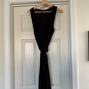 Lucky Brand Black Wrap Dress with Elegant Silhouette